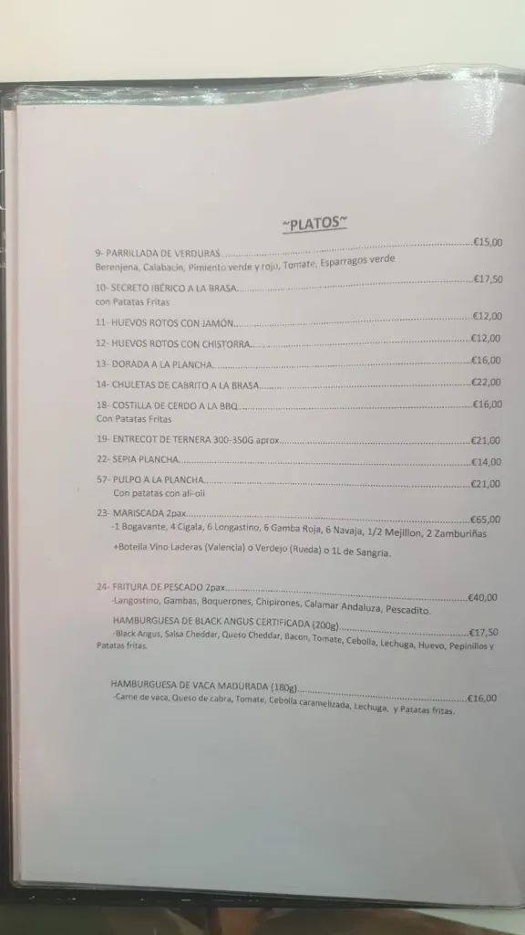 Menu_Taberna La Cueva_Peníscola/Peñíscola_image_2
