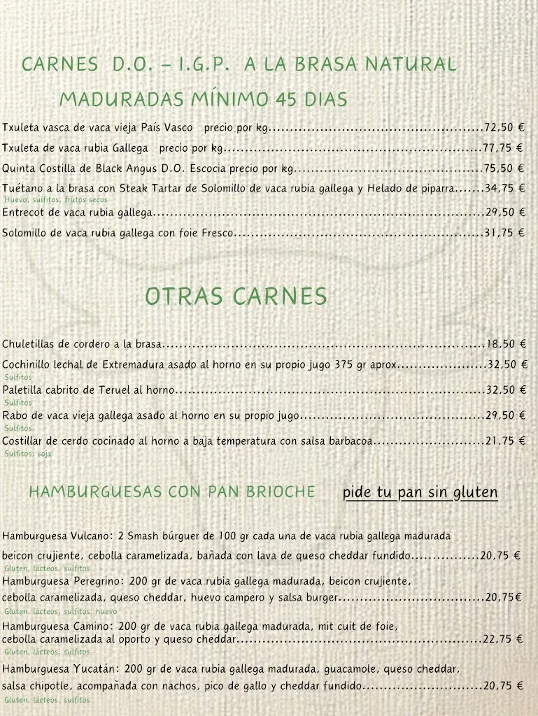 Menu_Camino De Santiago Restaurante Sin Gluten_Peníscola/Peñíscola_immagine_4