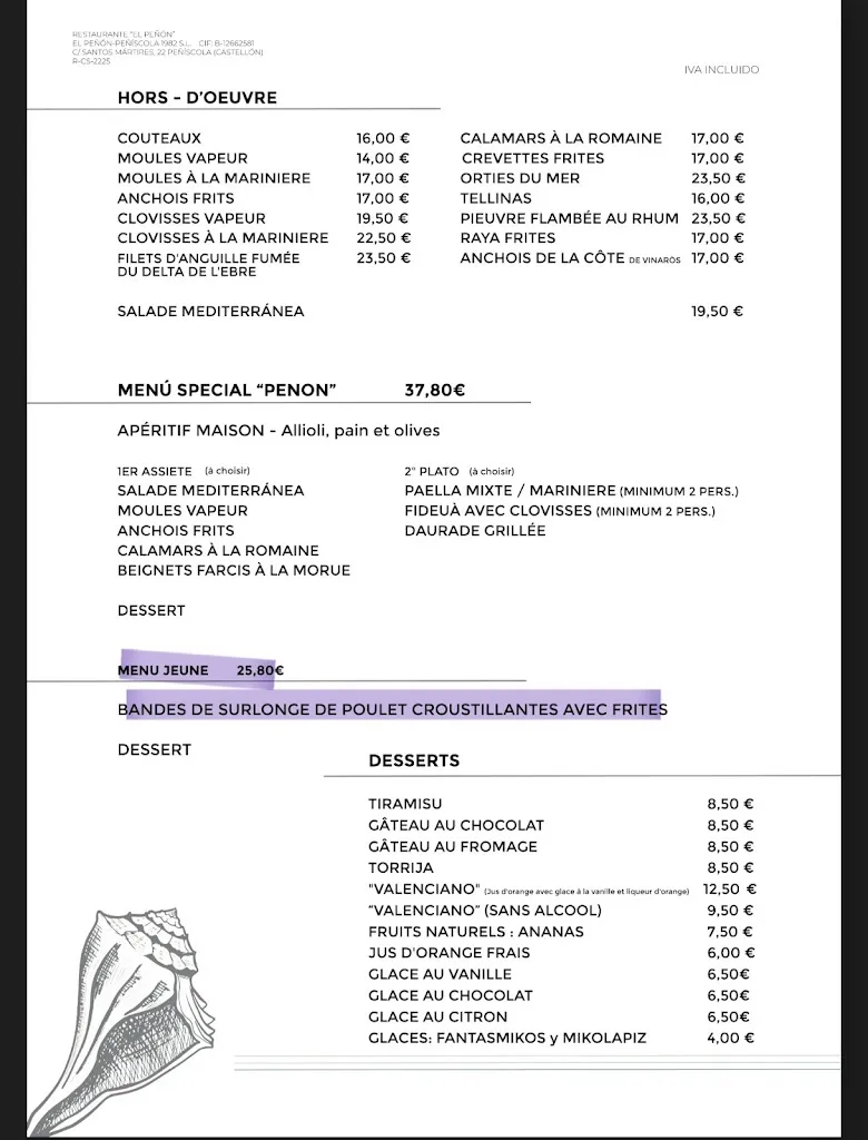 Menu_El Peñón_Peníscola/Peñíscola_image_1