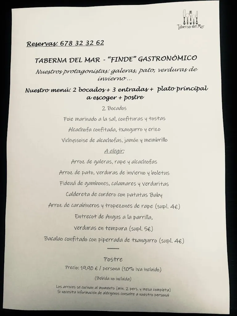 Menu_Taberna del Mar_Peníscola/Peñíscola_image_3