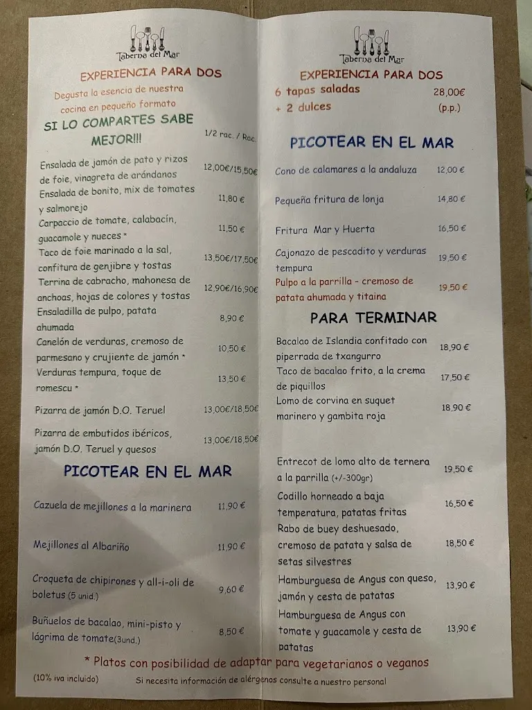 Menu_Taberna del Mar_Peníscola/Peñíscola_image_4