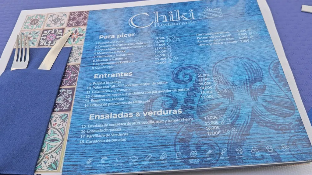 Menu_Restaurante Pension Chiki_Peníscola/Peñíscola_image_3