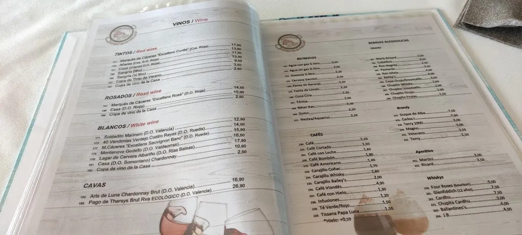 Menu_Restaurant Las Vegas Peníscola - Experts en Paelles_Peníscola/Peñíscola_image_1