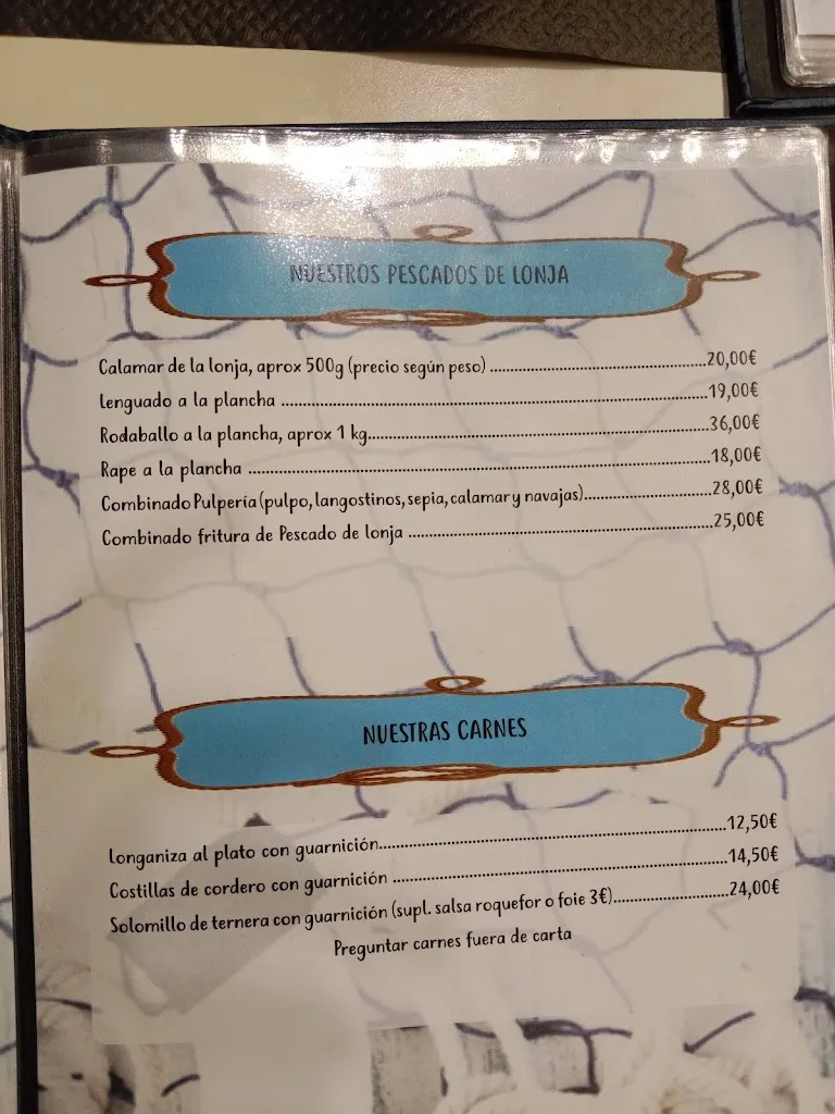 Menu_Bar La Pulperia_Peníscola/Peñíscola_image_4