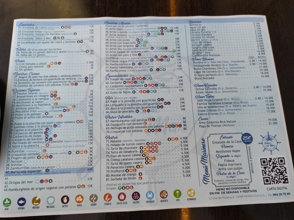 Menu_Arrocería - Bar de tapas Sabor a mar_Peníscola/Peñíscola_image_2