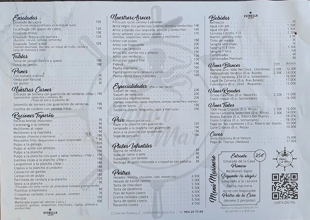 Menu_Arrocería - Bar de tapas Sabor a mar_Peníscola/Peñíscola_image_4