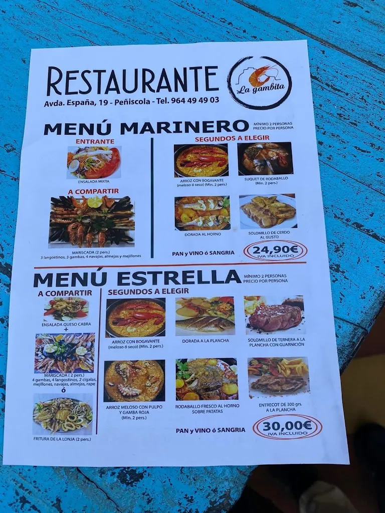 Menu_La Gambita de Peñiscola_Peníscola/Peñíscola_image_4