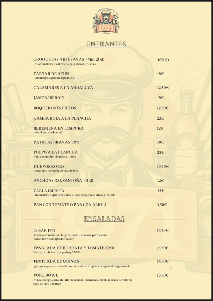 Menu_Restaurante 1971 Peñíscola_Peníscola/Peñíscola_image_3