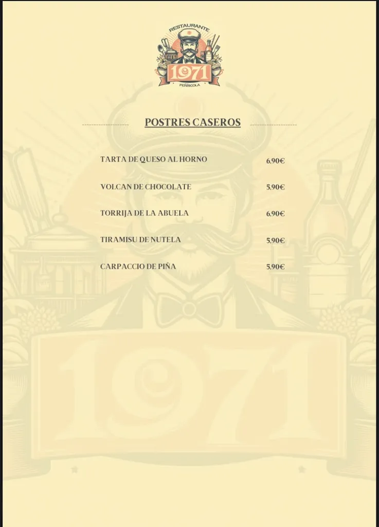 Menu_Restaurante 1971 Peñíscola_Peníscola/Peñíscola_image_4