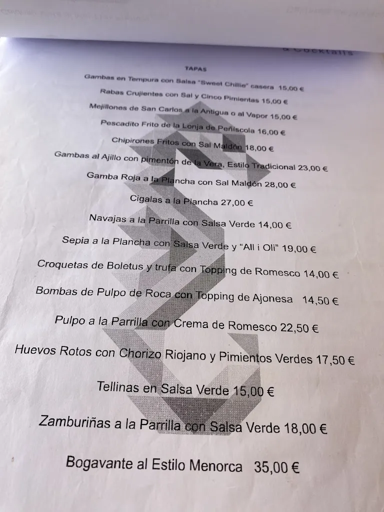 Menu_Restaurante Vista al Mar_Peníscola/Peñíscola_image_1