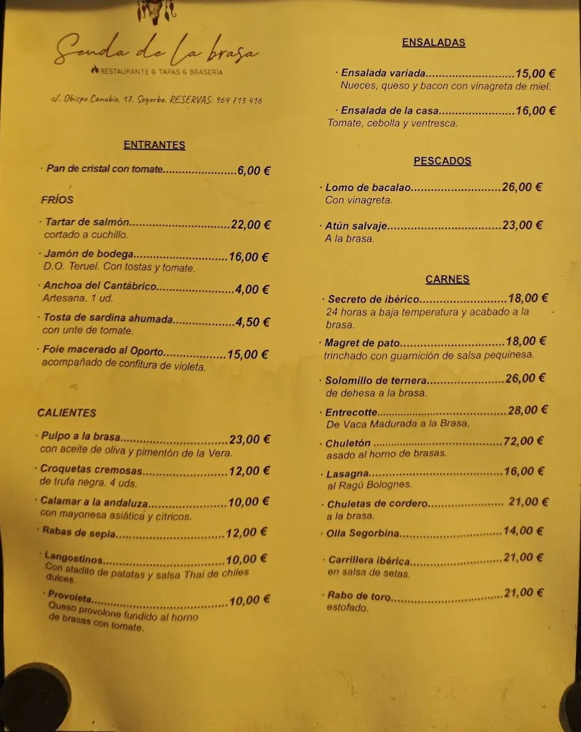 Menu_Restaurante Senda de la Brasa-Bernini_Segorbe_immagine_1