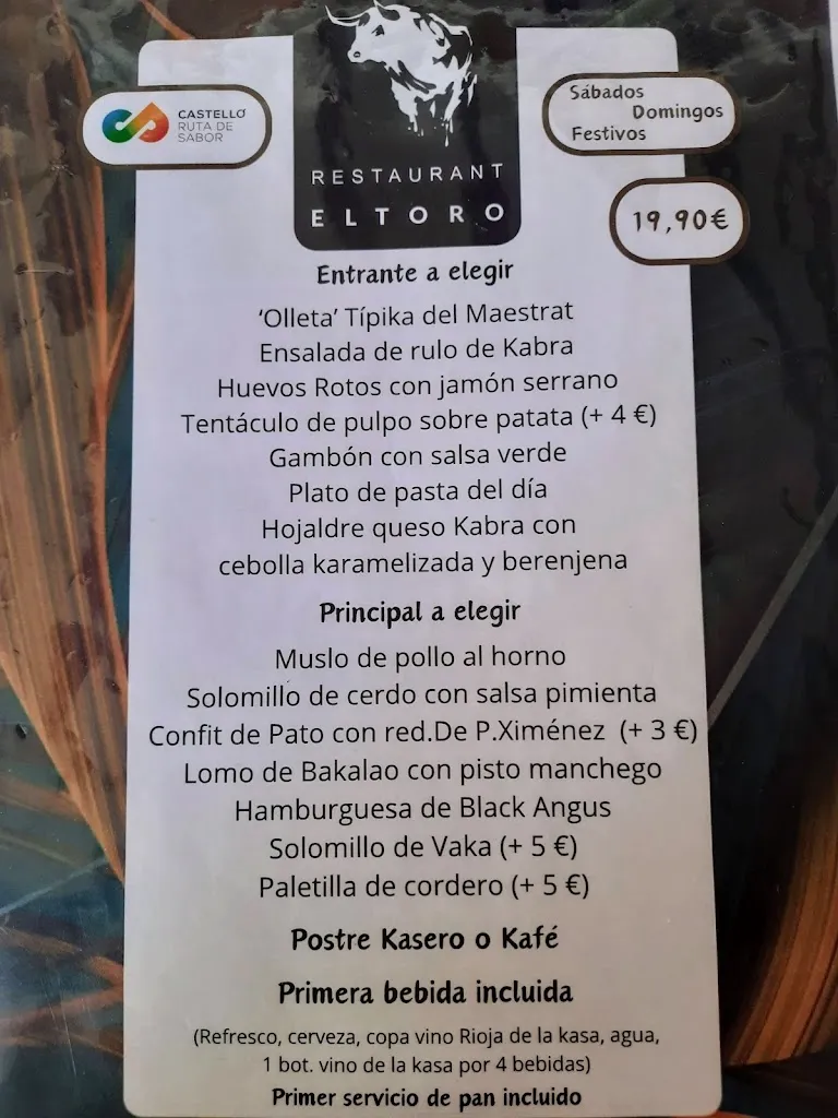 Menu_Bar El Toro_Sant Mateu_image_1