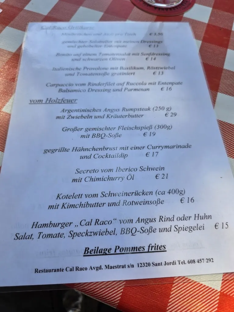 Menu_Cal Racó Restaurant/Bodega_Sant Jordi/San Jorge_image_2