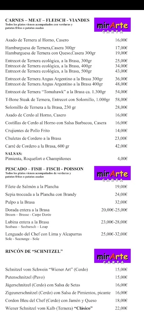 Menu_mirArte Restaurant_Sant Jordi/San Jorge_image_1