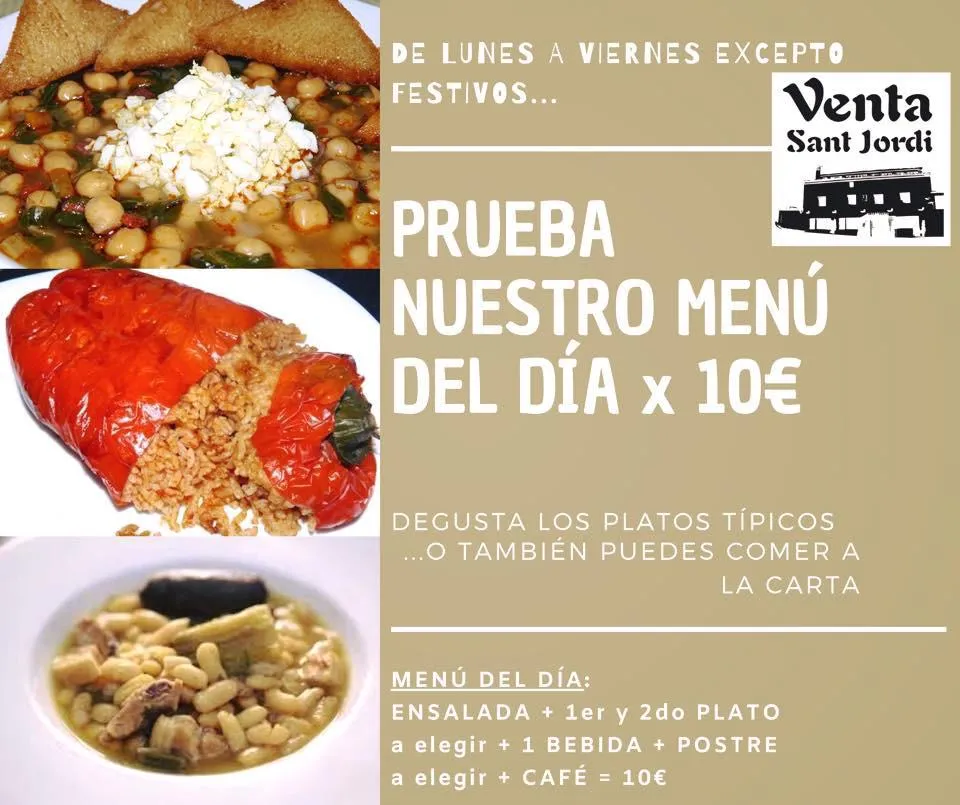 Menu_Hotel Rural-Restaurante Venta Sant Jordi_Sant Jordi/San Jorge_image_4