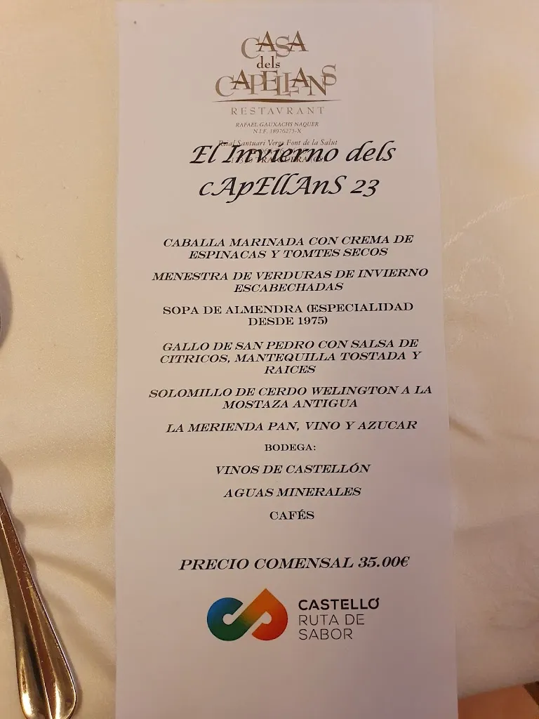 Menu_Casa dels Capellans_Sant Jordi/San Jorge_image_2