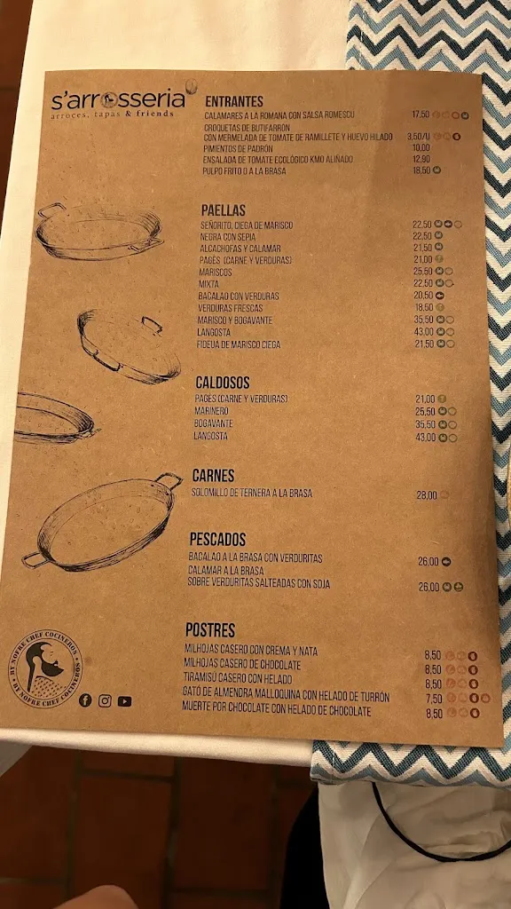 Menü_Restaurant S'arrosseria_Sant Jordi/San Jorge_Bild_1