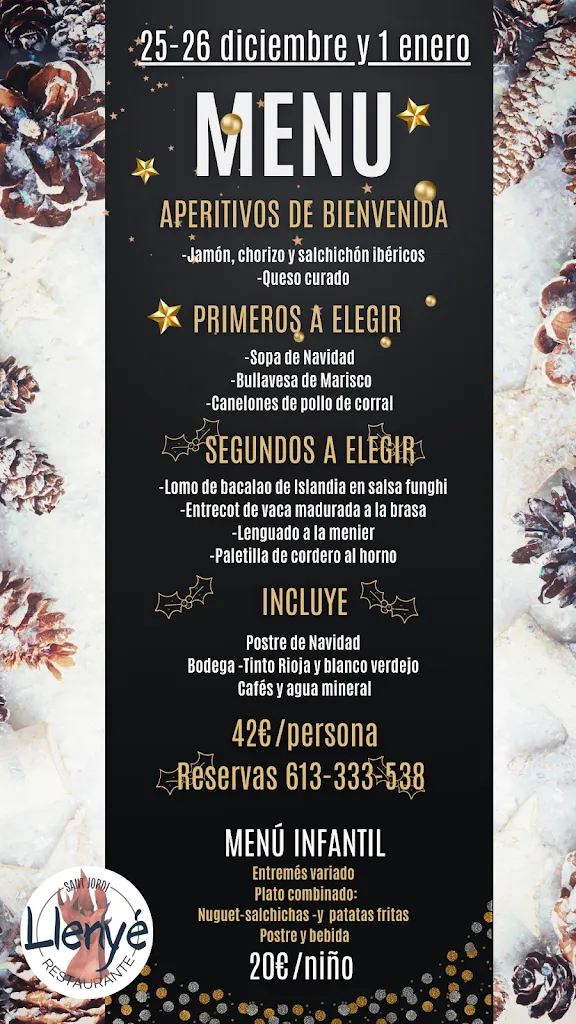 Menu_Restaurant - Pizzeria Llenye_Sant Jordi/San Jorge_image_1