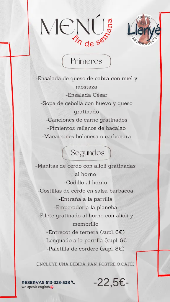 Menu_Restaurant - Pizzeria Llenye_Sant Jordi/San Jorge_image_2