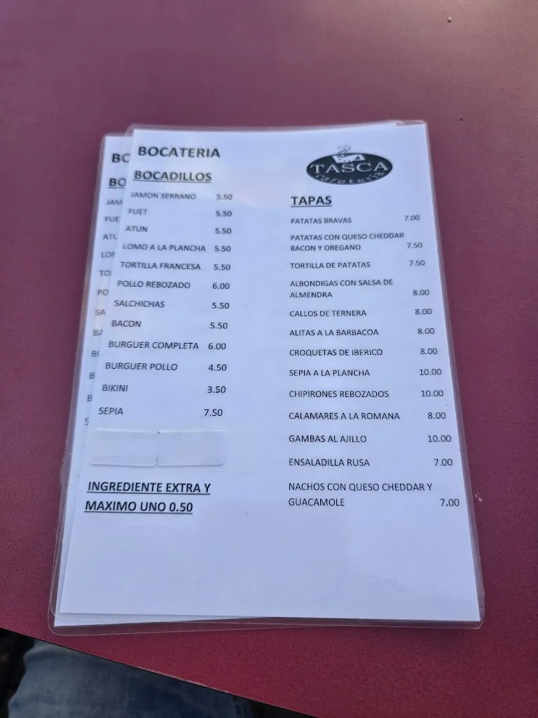 Menu_Bar restaurante La Tasca_Traiguera_image_1