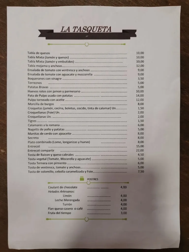 Menu_La Tasqueta -Gastrobar-_Vilafamés_image_2