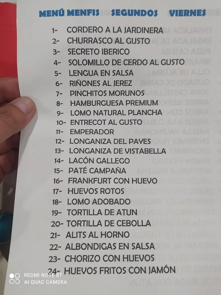 Menu_Restaurante Menfis_Vila-real_immagine_3