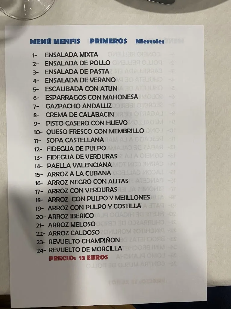 Menu_Restaurante Menfis_Vila-real_immagine_4