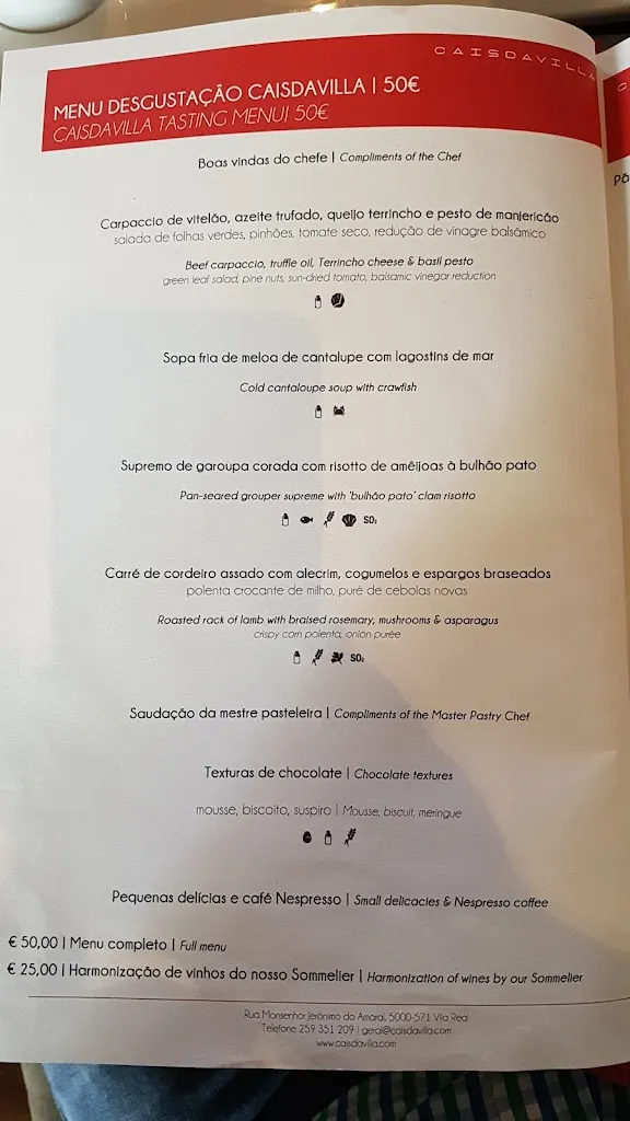 Menu_Restaurante Cais da Villa_Vila-real_immagine_4