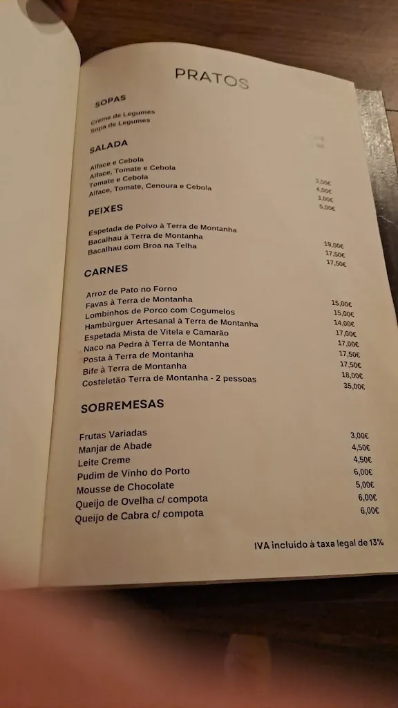 Menu_Terra da Montanha Restaurant_Vila-real_image_1