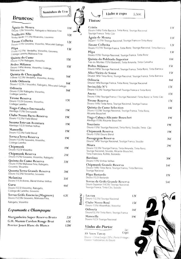 Menu_Restaurante dois.cinco.nove_Vila-real_immagine_1
