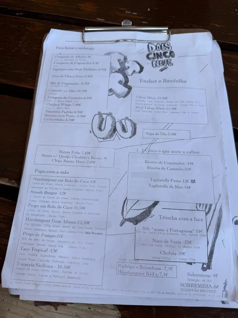 Menu_Restaurante dois.cinco.nove_Vila-real_immagine_4