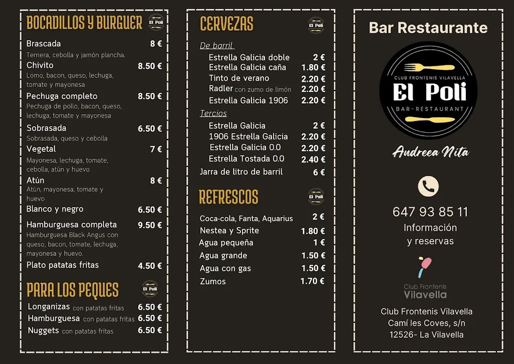 Menu_Bar Restaurante 