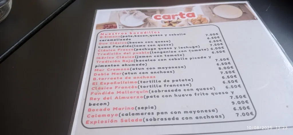 Menu_Bar Simons Tapas-Cafetería-Bocatería_Torreblanca_image_2