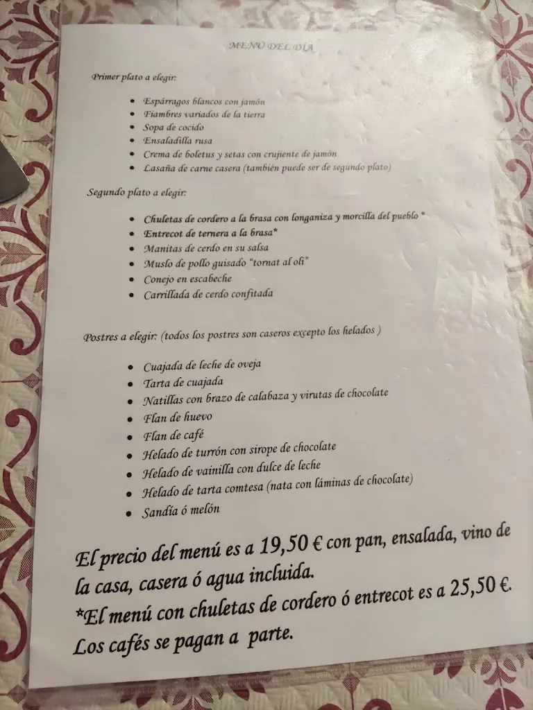 Menu_Restaurant El Dau_Vistabella del Maestrazgo_image_3