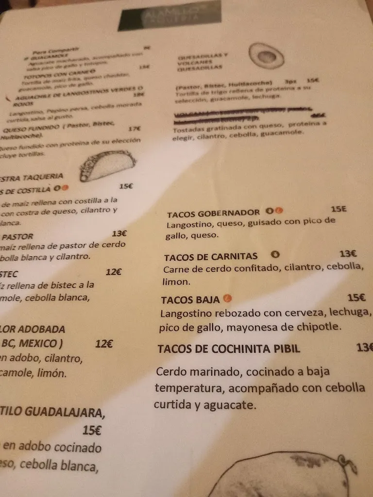 Menu_El Alamillo - Fonda Mexicana_Alamillo_immagine_2