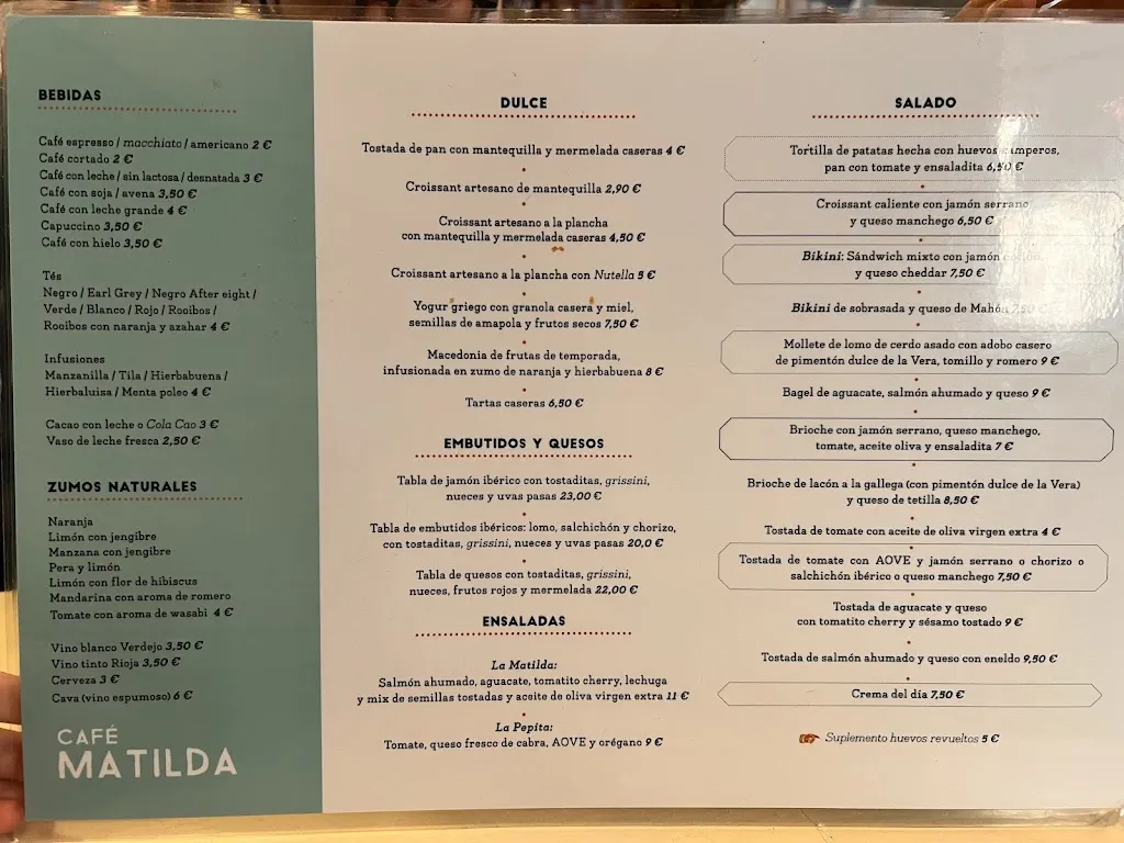 Menu_Matilda Café Barrio de Las Letras_Almadén_image_1