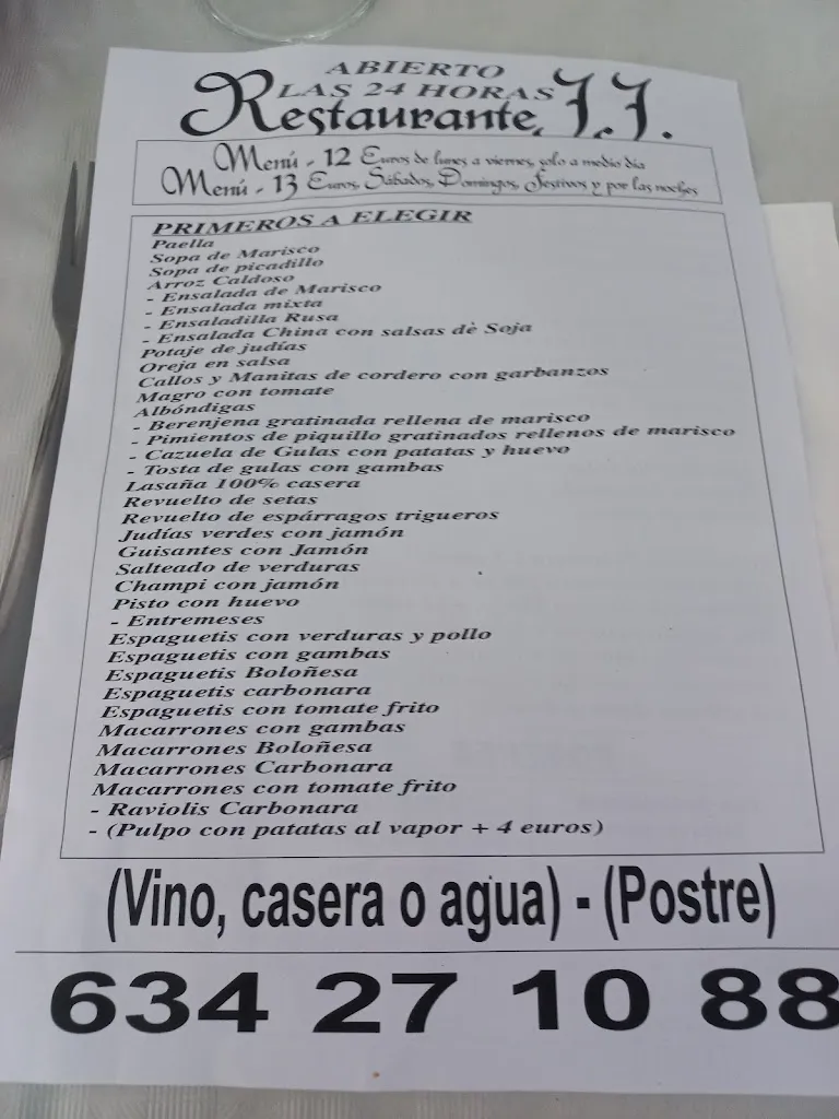 Menu_J.J. Restaurante Asador_Bolaños de Calatrava_image_4