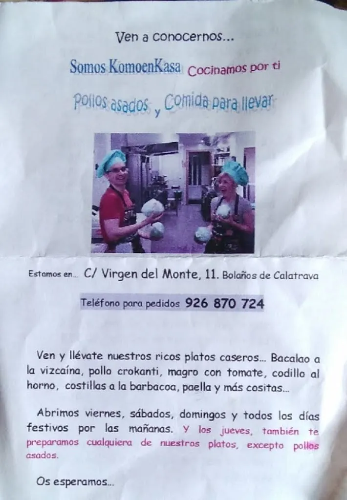 Menu_Komoenkasa - Pollos asados y comida para llevar_Bolaños de Calatrava_immagine_3