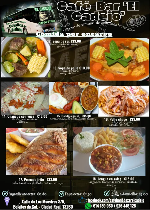 Menu_Café-Bar & Bazar 'El Cadejo'_Bolaños de Calatrava_image_1