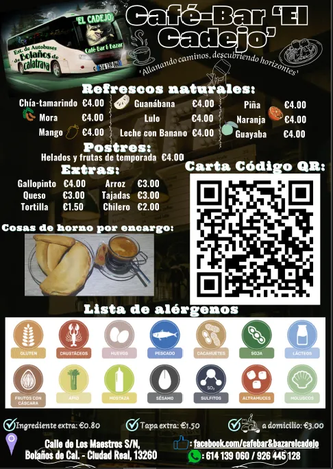 Menu_Café-Bar & Bazar 'El Cadejo'_Bolaños de Calatrava_image_2