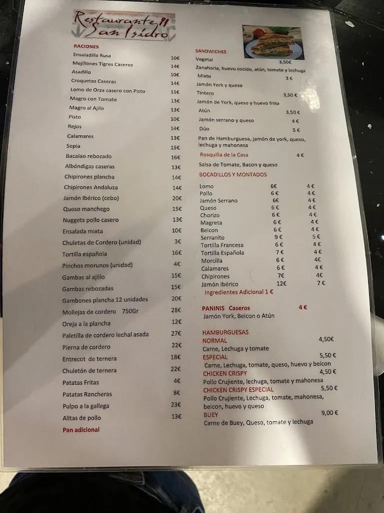 Menu_Restaurante San Isidro_Calzada de Calatrava_image_1