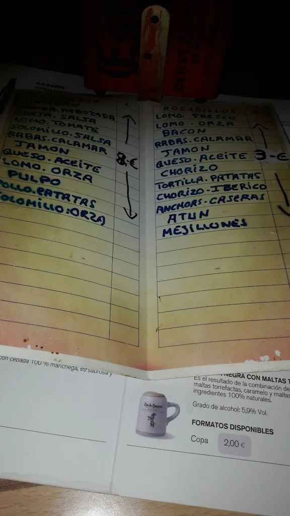 Menu_El Meson_Calzada de Calatrava_image_1