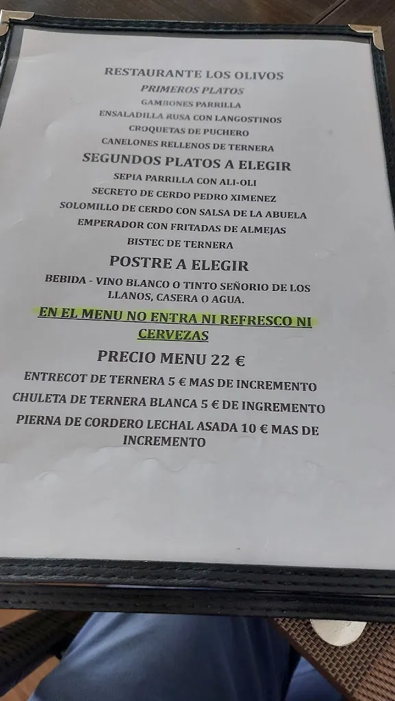Menu_Restaurante los Olivos_Calzada de Calatrava_image_1