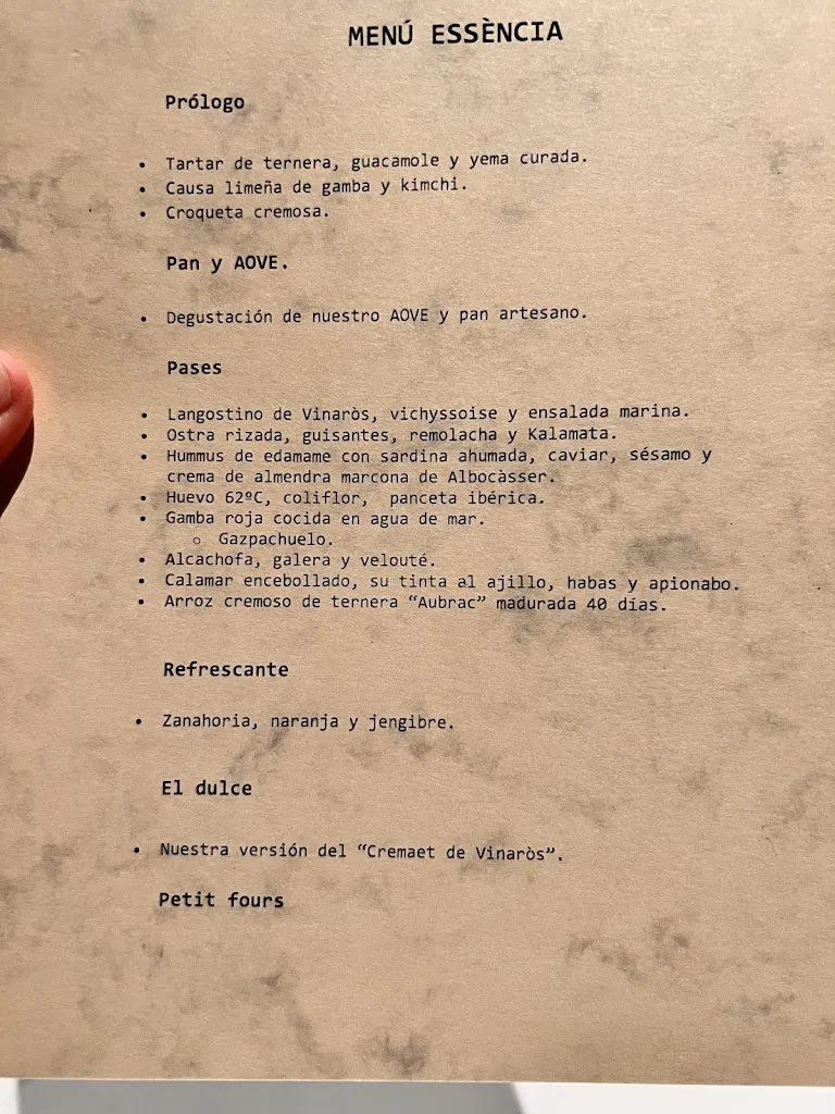 Menu_Rubén Miralles restaurant._Vinaròs_image_2