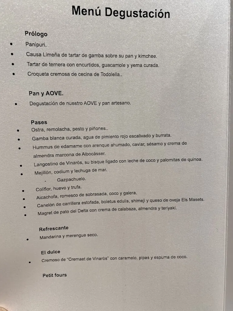 Menu_Rubén Miralles restaurant._Vinaròs_image_4