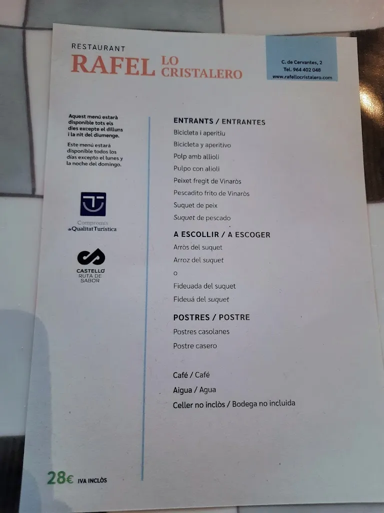Menu_Restaurante Rafel lo Cristalero_Vinaròs_image_2