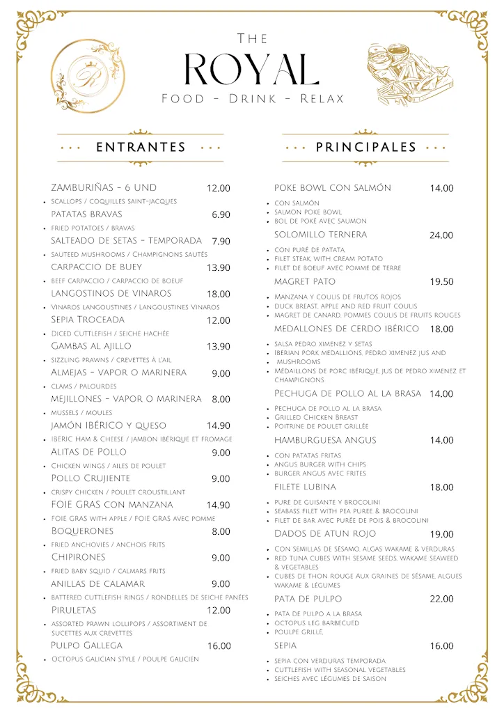 Menu_The Royal Bistro_Vinaròs_image_2