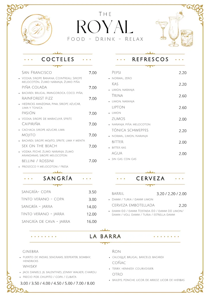 Menu_The Royal Bistro_Vinaròs_image_3