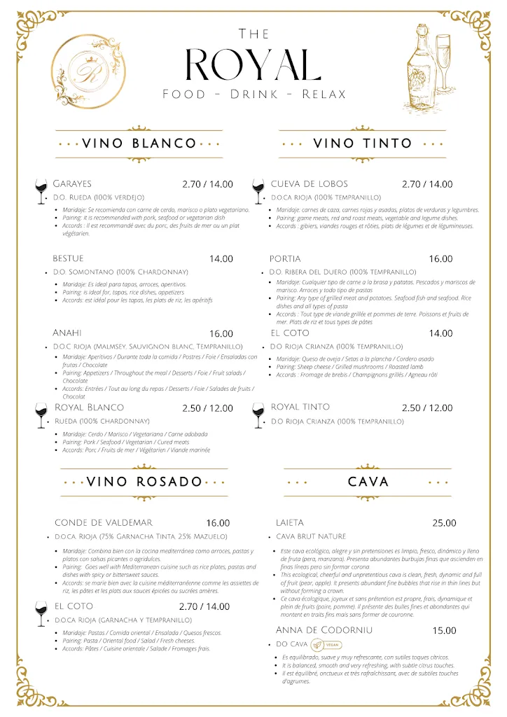 Menu_The Royal Bistro_Vinaròs_image_4