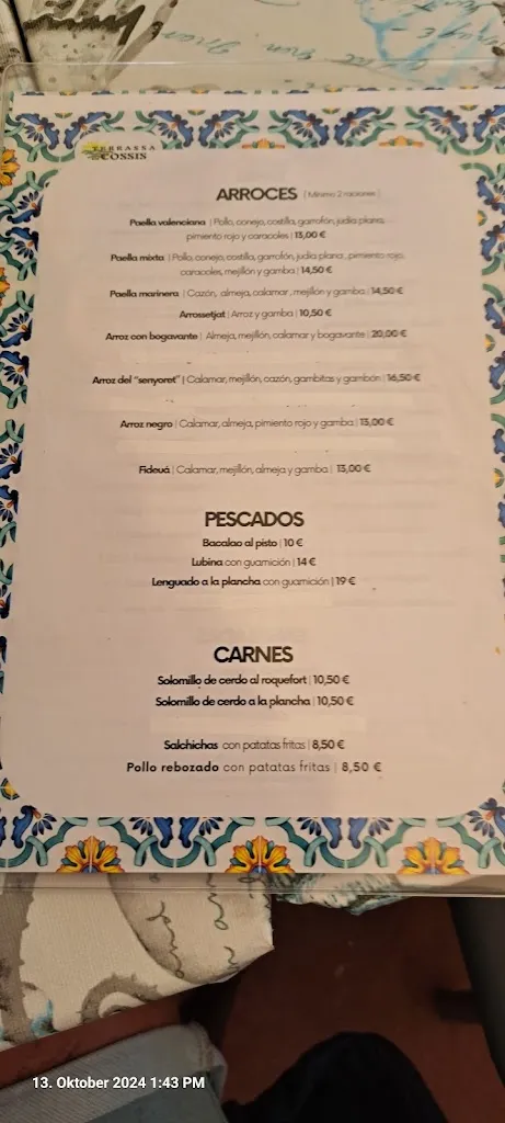 Menu_Terrassa Els Cossis_Vinaròs_image_1